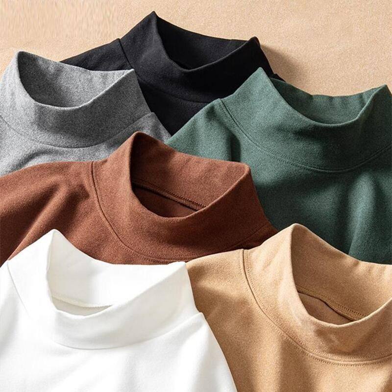 半高领打底衫男冬季双面德绒内搭秋衣加绒加厚款男士秋冬长袖t恤,男装,卫衣,淘宝优惠券,粉丝福利购,淘宝优惠卷