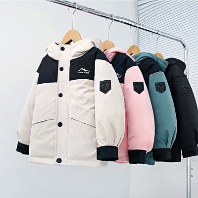 2025新款儿童羽绒丝服冲锋衣加厚款中大童冬季户外登山滑雪冬装
