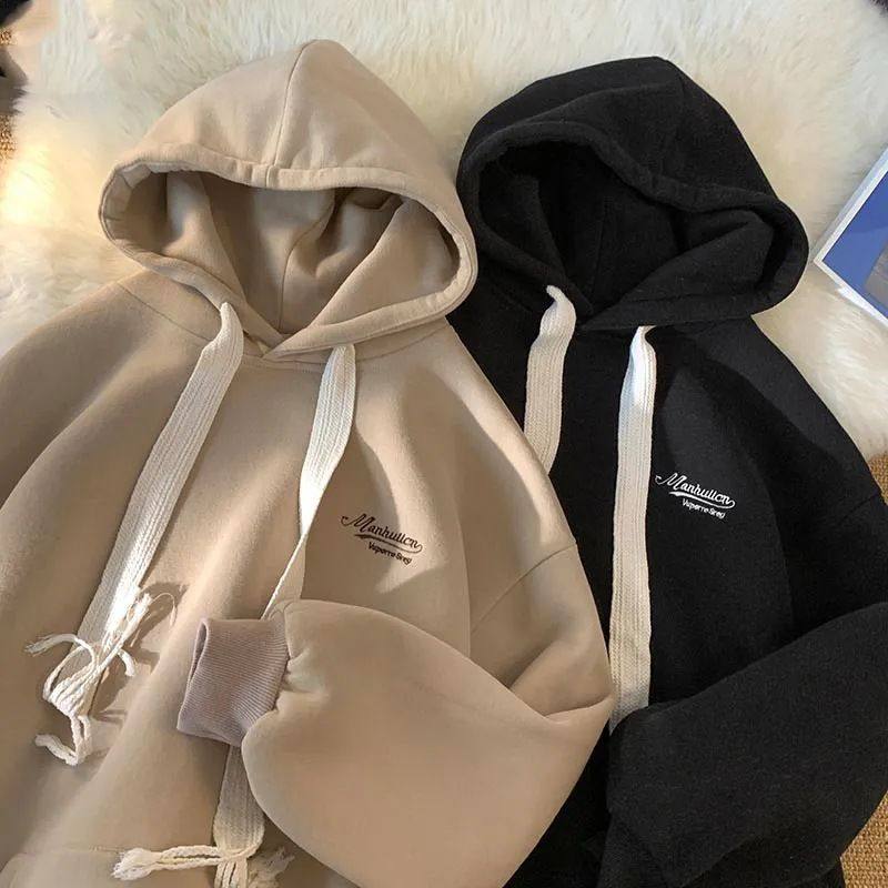 男女童加绒卫衣一体绒2025新款童装秋冬加厚洋气儿童冬装连帽上衣