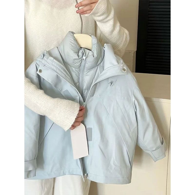 2025新款儿童三合一冲锋衣羽绒棉服秋冬两件套棉袄中大童棉衣外套