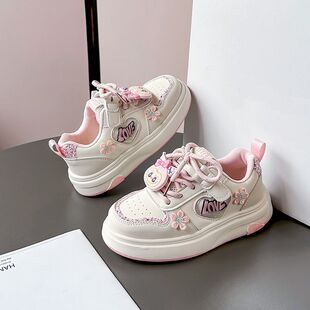 子时尚 鞋 儿童小白鞋 休闲鞋 女童板鞋 中大童男童运动鞋 2025春秋新款