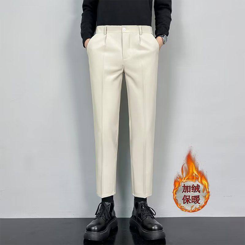 秋冬加绒加厚半松紧腰西裤男韩版九分青年男士修身潮流休闲裤子潮,女装/女士精品,西装裤/正装裤,淘宝优惠券,粉丝福利购,淘宝优惠卷