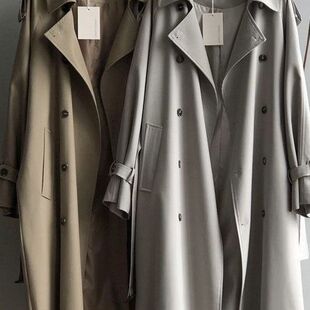 风衣女中长款春秋薄款英伦风百搭垂感收腰小个子法式休闲外套大衣