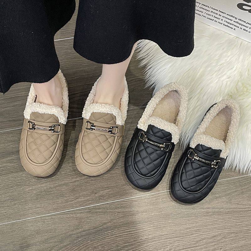 大码女鞋41到43宽胖脚加绒软底豆豆鞋女冬季防滑保暖休闲加厚棉鞋,女鞋,时尚雪地靴,淘宝优惠券,粉丝福利购,淘宝优惠卷