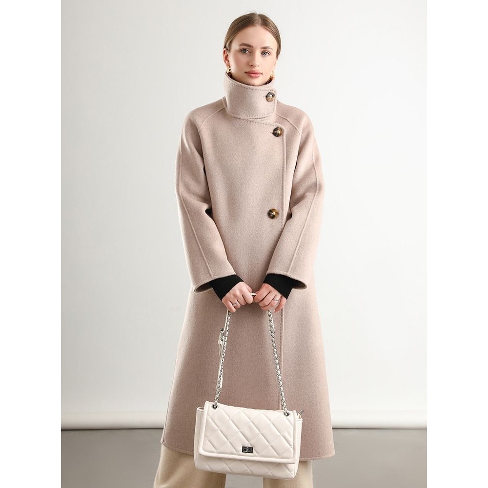 100%纯羊毛大衣女秋冬新款西装翻领宽松加长款系扣护颈时尚外套潮,女装/女士精品,毛呢外套,淘宝优惠券,粉丝福利购,淘宝优惠卷