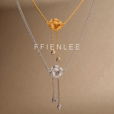 坠链均925银  花间醉意 轻奢小众毛衣链女款气质花花项链