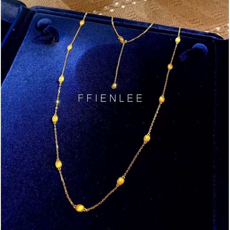 链子925银  糖豆 轻奢小众设计长款毛衣链女款气质百搭项链