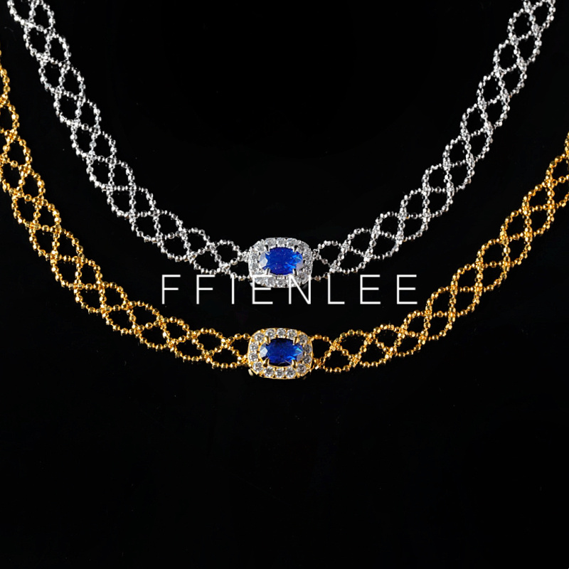 链子925银  海蓝宝之谜 高级感毛衣链女款气质百搭项链