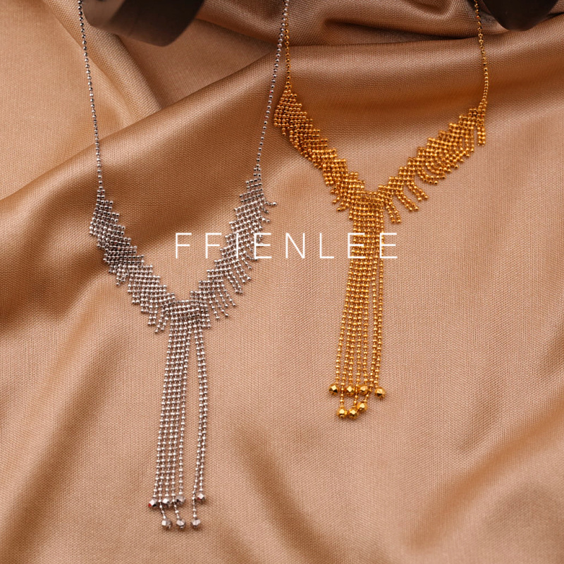 坠链均925银  暮秋时节 轻奢小众Y字流苏毛衣链女款气质百搭项链