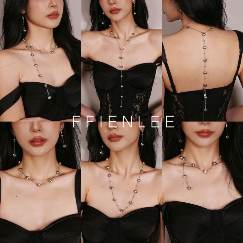 925银项链 银河之晴 意大利小众设计感复古镭射猫眼珠珠锁骨链