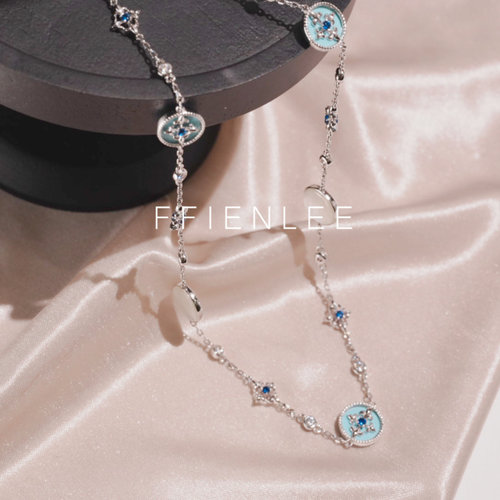 链子925银 薄荷少女 小众设计师款毛衣链女款气质百搭项链