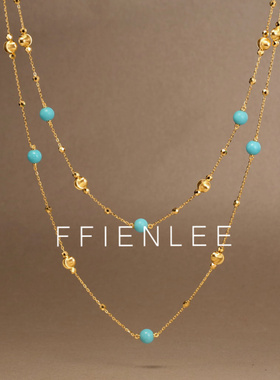 925银项链  蓝色妖姬 轻奢小众设计毛衣链女款百搭项链