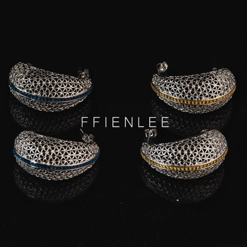 925银耳饰  水印罗网 轻奢小众耳饰女款气质百搭个性耳环,饰品/流行首饰/时尚饰品新,银饰耳饰,淘宝优惠券,粉丝福利购,淘宝优惠卷