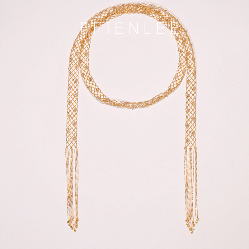 吊坠925银 花漾倾城 轻奢设计师毛衣链女款气质超长项链