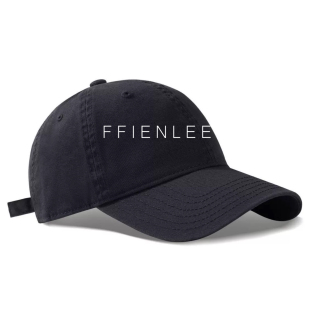 FFIENLEE 黑色软顶全棉简约中行风时尚休闲百搭可调节头围棒球帽