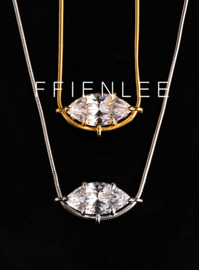 链子925银  心灵之眼 轻奢闪亮毛衣链女款气质百搭项链