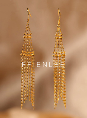 925银耳饰  水岸清音  轻奢气质耳挂女款流苏耳饰耳环