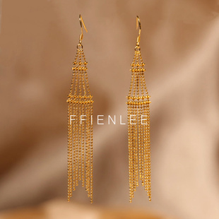 925银耳饰  水岸清音  轻奢气质耳挂女款流苏耳饰耳环