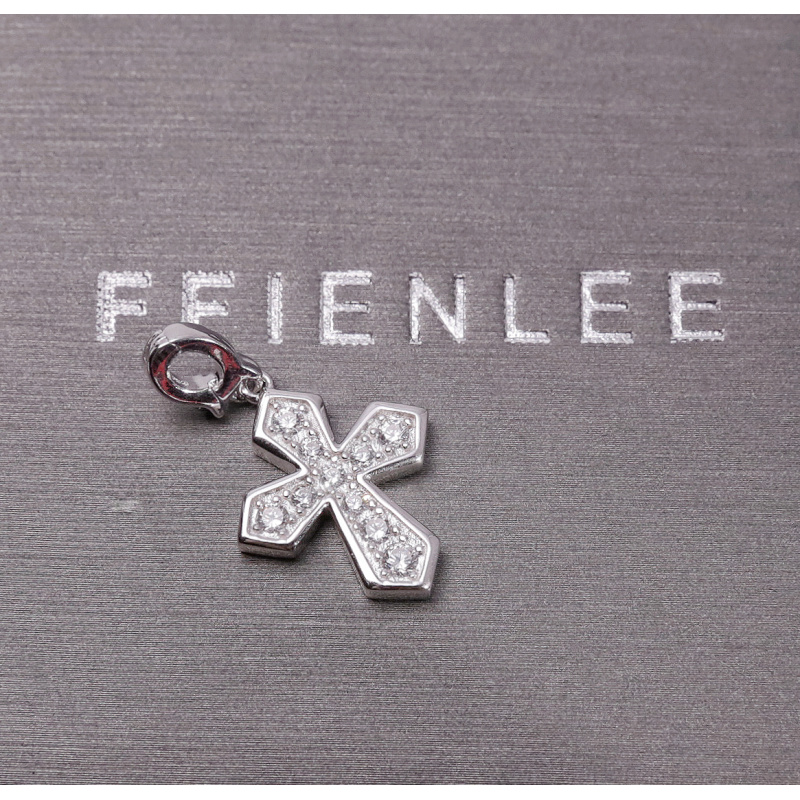 吊坠925银  罗曼蒂克之光 个性原创卡扣十字银吊坠