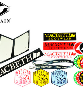 MACBETH美式潮牌街头摇滚机车车贴10周年美产贴纸挂绳钥匙绳套装