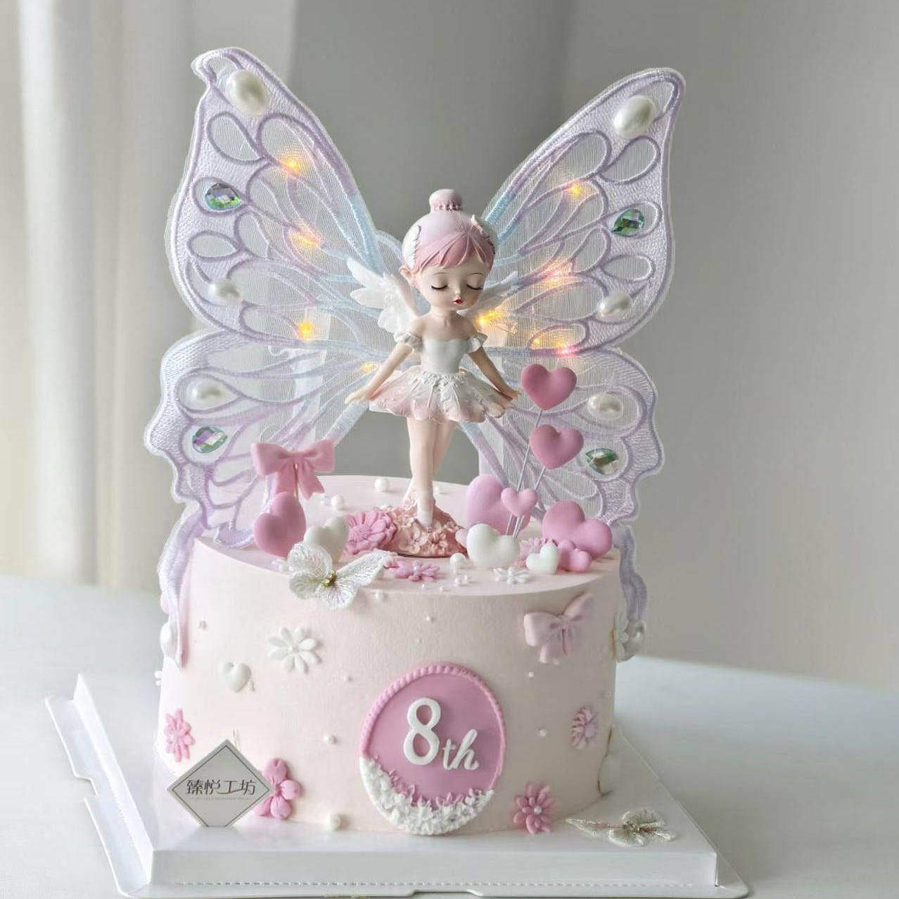 大翅膀贝拉公主蛋糕装饰芭蕾天使跳舞蝴蝶结女孩生日装扮烘焙摆件,节庆用品/礼品,节日装扮用品,淘宝优惠券,粉丝福利购,淘宝优惠卷