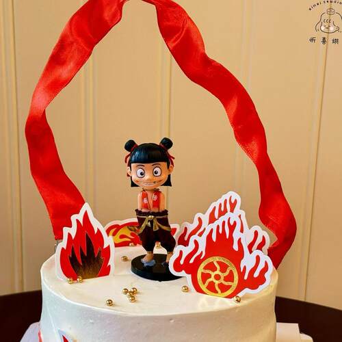哪吒魔丸敖丙生日蛋糕装饰摆件