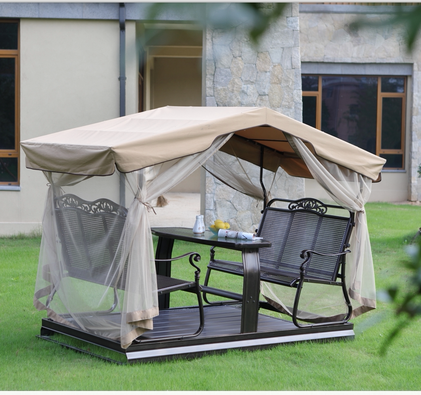 户外动力摇椅休闲庭院花园别墅室外露台阳台秋千吊椅双人四人摇椅