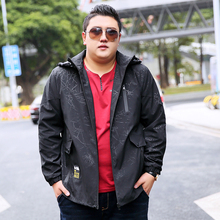 夹克男加肥加大码 外套宽松胖子上衣潮流男装 10XL 2019新款 春秋大码