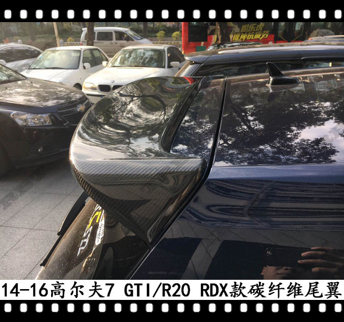 适用于大众高尔夫7GTI碳纤维尾翼R20顶翼RLINE改装定风翼