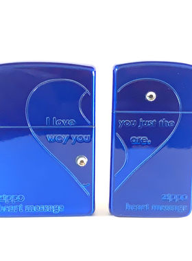 美国Zippo 04年情侣蓝心