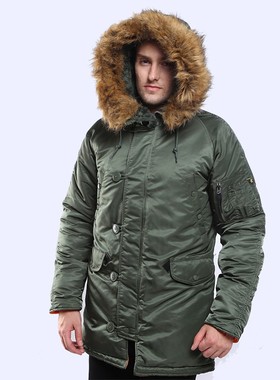 美国进口ALPHA 阿尔法N3B棉服户外加厚保暖大衣外套棉大衣军大衣