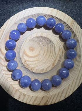 天然海蓝宝浅蓝色高玉化高净度手串12.2mm