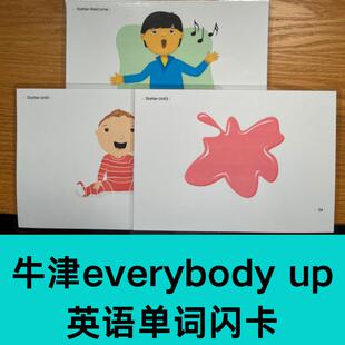 牛津EverybodyUp双面塑封英语单词闪卡大卡幼儿早教教学启蒙教具