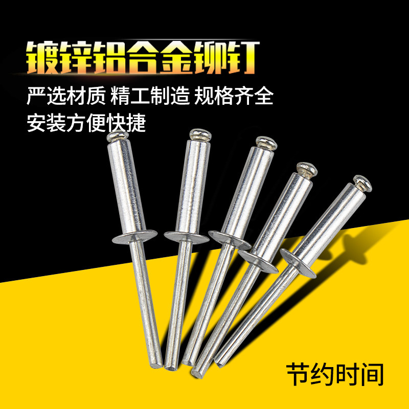Exploit/开拓 镀锌铝合金铆钉 10个装拉铆钉铆钉枪铆钉 044047