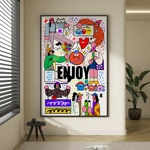 多巴胺装饰画韩系ins玄关挂画