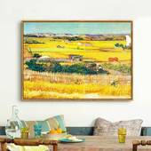 梵高装 饰画世界名画丰收客厅沙发背景墙挂画卧室餐厅玄关走廊壁画