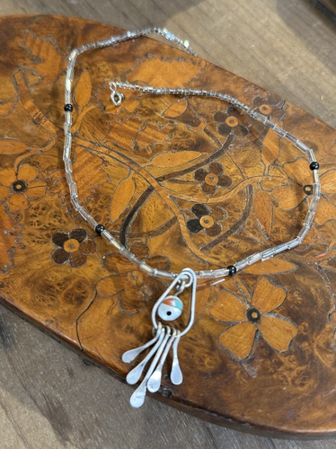 中古默认微瑕不退不换  银坠子 choker 项链