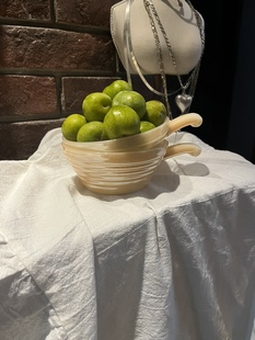 Vintage美国FireKing火王单柄汤碗