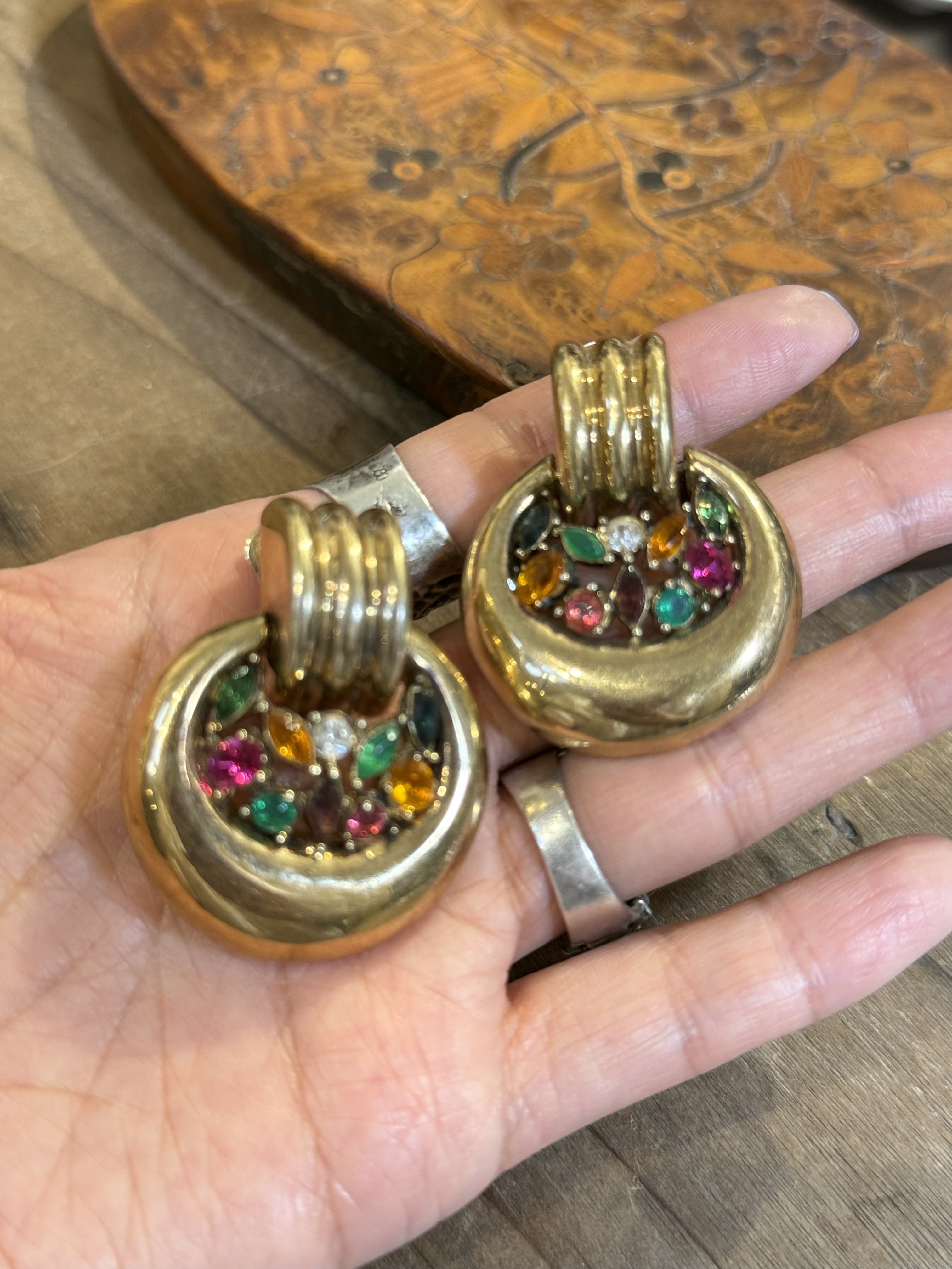 中古默认微瑕不退不换  银耳夹莱茵石银耳夹 意大利