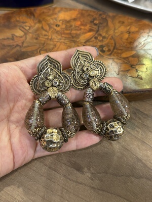 中古默认微瑕不退不换  reminiscence 法产特别款 琉璃耳夹