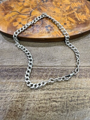 中古不完美不退不换  短款银项链 choker 38.4g 怀表链 验银 81.3