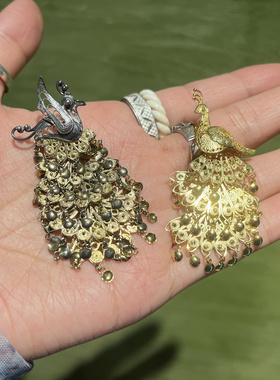 不退不换  掐丝银胸针  意大利