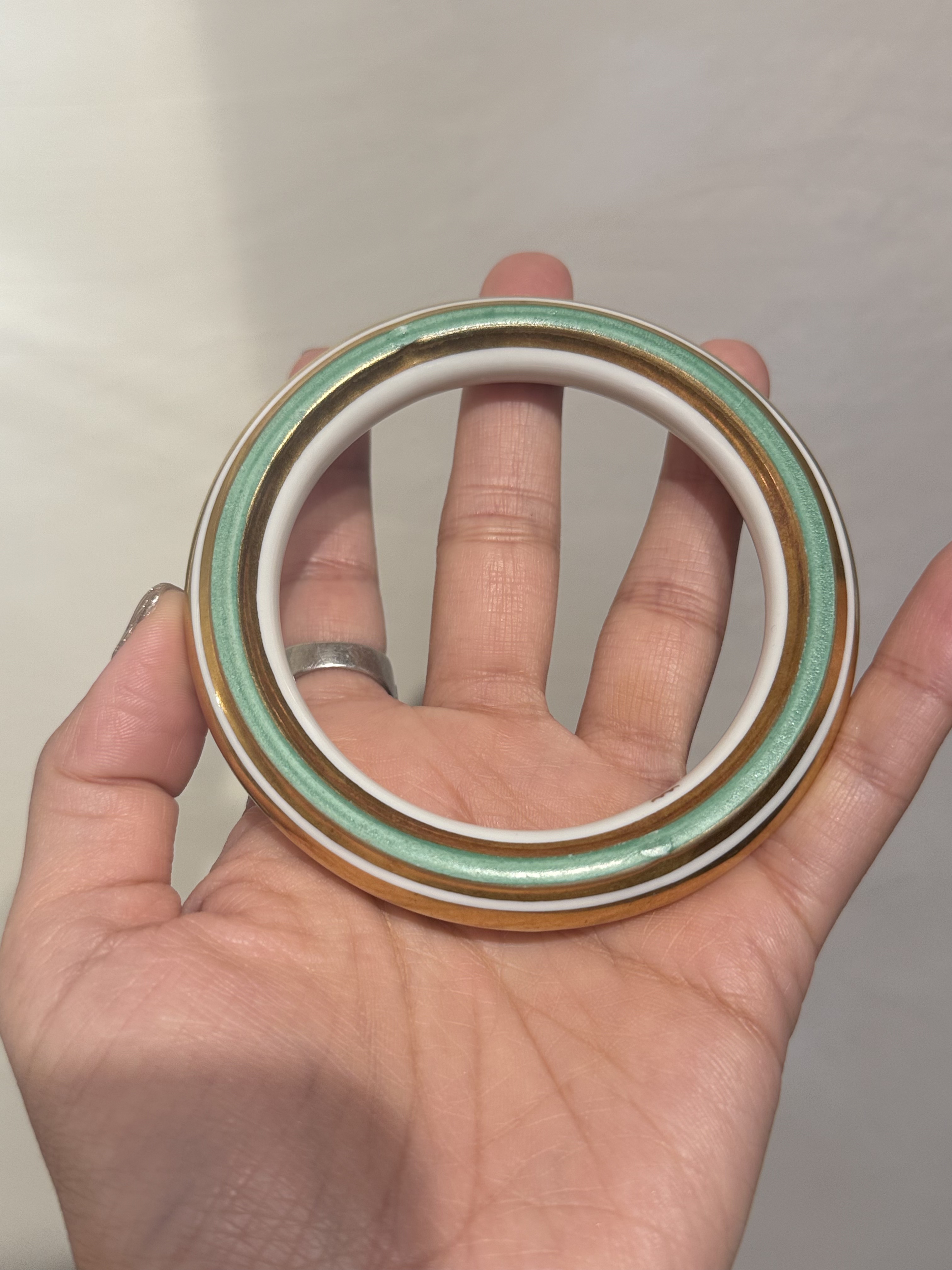 中古默认微瑕不退不换 哥本哈根陶瓷手镯 内径 6.3cm
