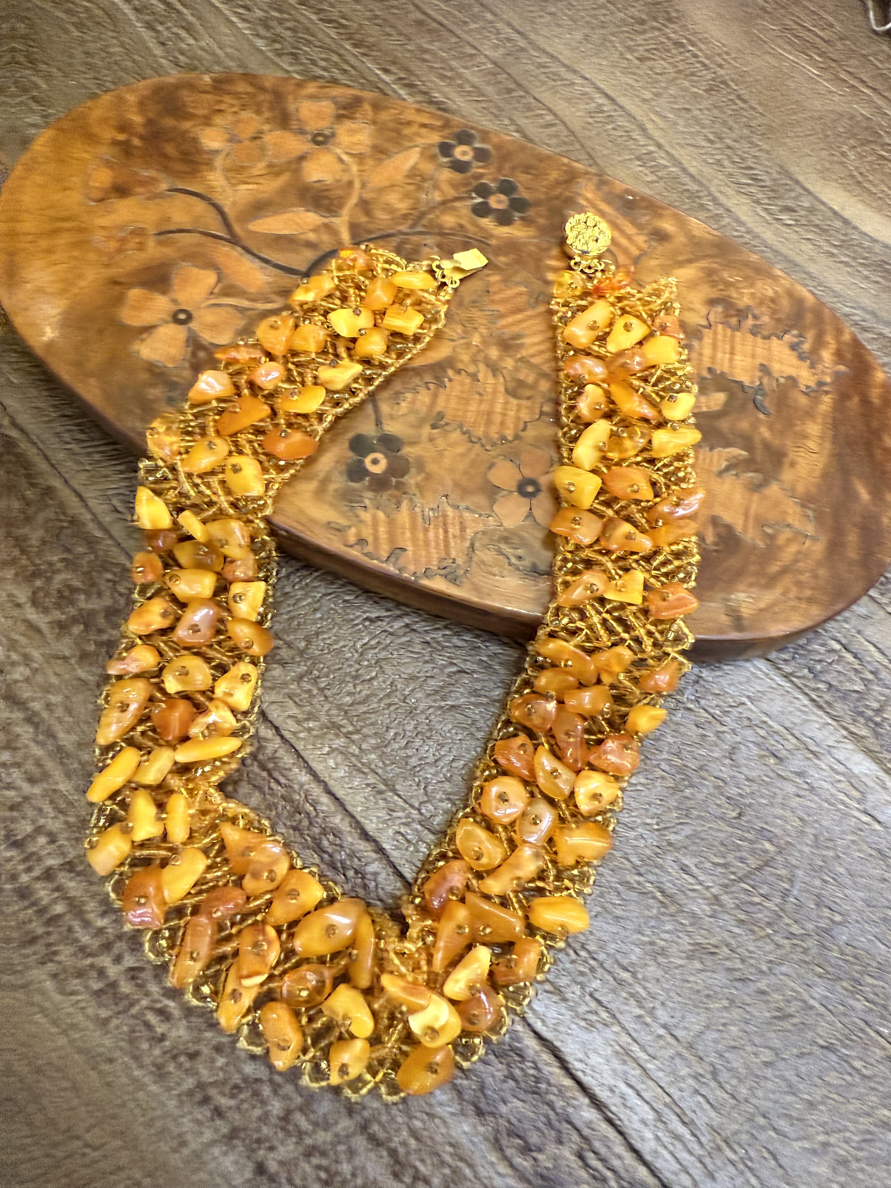 中古默认微瑕不退不换  串珠编织小领子项链 意大利,个性定制/设计服务/DIY,其它饰品定制,淘宝优惠券,粉丝福利购,淘宝优惠卷