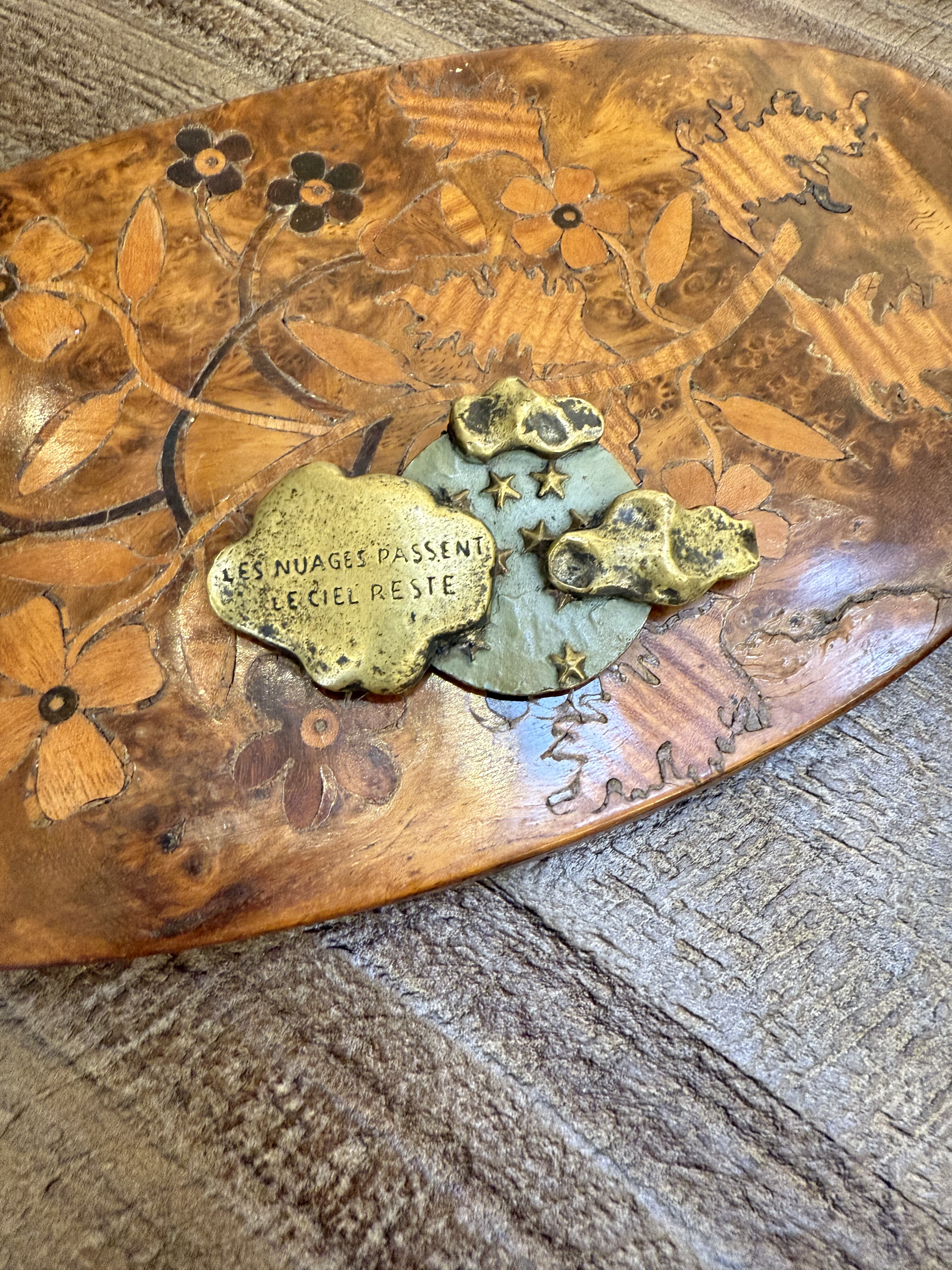 中古默认微瑕不退不换  超美手工铜皮草夹胸针 意大利