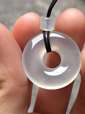 翡翠玉佛观音葫芦如意福瓜豆吊坠花件天然A缅甸0730.2甜甜圈