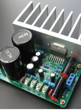 原装LM4766双声道纯后极立体声功放板 带散热器成品板