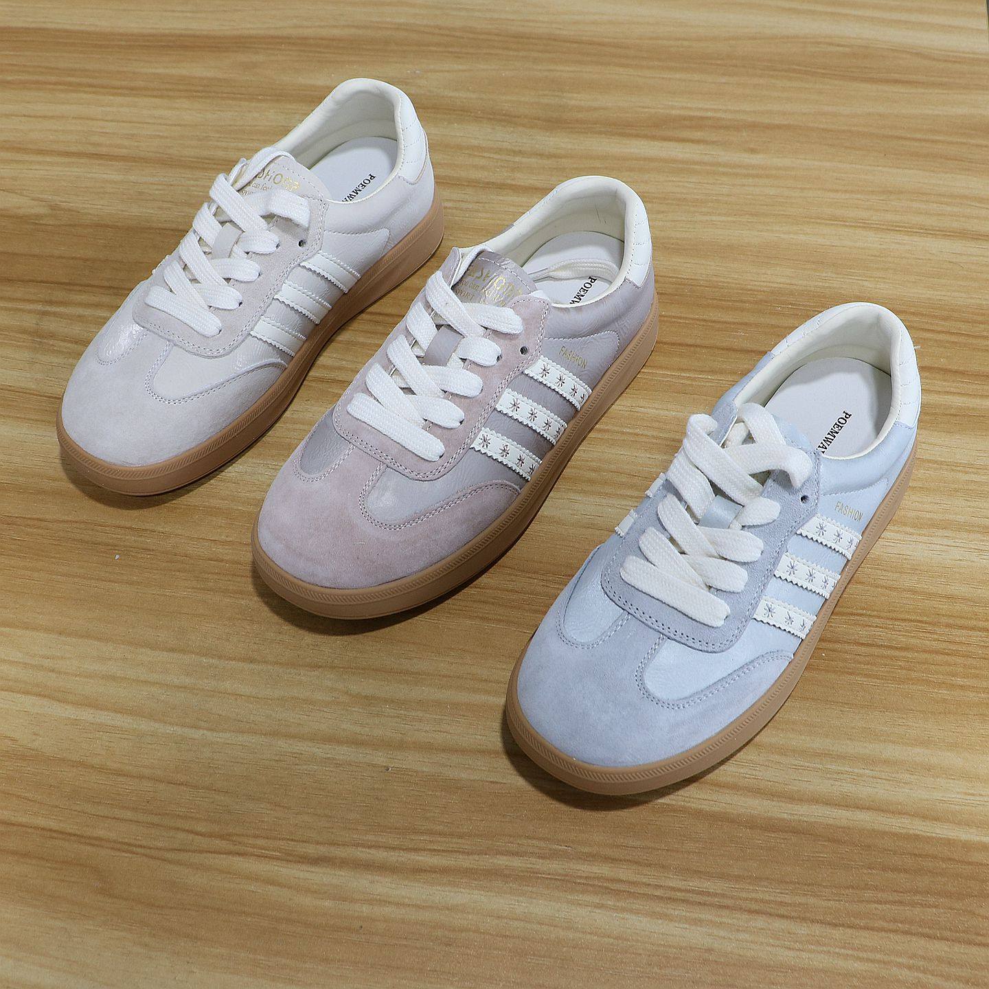 诗路花语女鞋2026春真皮软底德训鞋显脚小平底休闲运动鞋91-6020,女鞋,德训鞋,淘宝优惠券,粉丝福利购,淘宝优惠卷