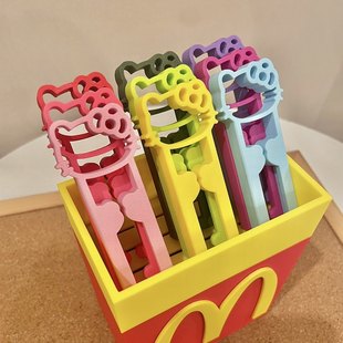 拼豆好用哑光kt喵可爱拼豆笔2.6mm拼豆单双针60/70豆针笔镊子工具