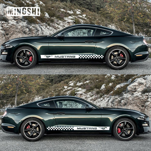 福特野马GT改装车贴侧裙边贴纸